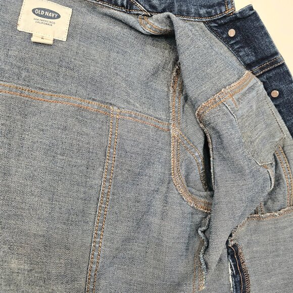 Old Navy Y2K Indigo Slim-Fit Tailored Denim Jacket Small - Picture 8 of 8